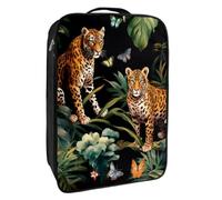 Borse per scarpe da viaggio per l'imballaggio,Borsa da viaggio per scarpe,foglie di palma tropicale farfalla leopardo