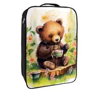 Borse per scarpe da viaggio per l'imballaggio,Borsa da viaggio per scarpe,Modello di orso simpatico cartone animato