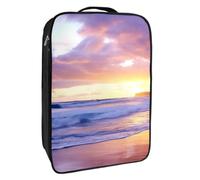 Borse per scarpe da viaggio per l'imballaggio,Borsa da viaggio per scarpe,Modello viola del paesaggio del cielo della spiaggia