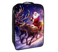 Borse per scarpe da viaggio per l'imballaggio,Borsa da viaggio per scarpe,Natale Babbo Natale Winter Deer Moon