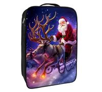 Borse per scarpe da viaggio per l'imballaggio,Borsa da viaggio per scarpe,Natale Babbo Natale Winter Deer Moon