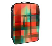 Borse per scarpe da viaggio per l'imballaggio,Borsa da viaggio per scarpe,Patte reticolare colorato geometrico astratto