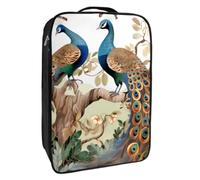 Borse per scarpe da viaggio per l'imballaggio,Borsa da viaggio per scarpe,pavone delle coppie dell'albero della foresta