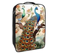 Borse per scarpe da viaggio per l'imballaggio,Borsa da viaggio per scarpe,pavone delle coppie dell'albero della foresta