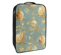 Borse per scarpe da viaggio per l'imballaggio,Borsa da viaggio per scarpe,Stile etnico Tartaruga di mare dorata