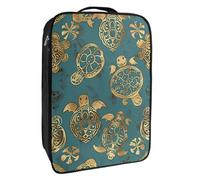 Borse per scarpe da viaggio per l'imballaggio,Borsa da viaggio per scarpe,Stile etnico Tartaruga di mare dorata
