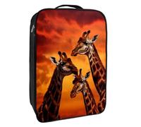 Borse per scarpe da viaggio per l'imballaggio,Borsa da viaggio per scarpe,Tramonto animale della giraffa dell'Africa