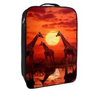 Borse per scarpe da viaggio per l'imballaggio,Borsa da viaggio per scarpe,Tramonto animale della giraffa dell'Africa