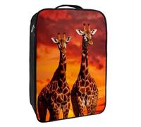 Borse per scarpe da viaggio per l'imballaggio,Borsa da viaggio per scarpe,Tramonto animale della giraffa dell'Africa