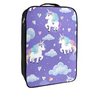 Borse per scarpe da viaggio per l'imballaggio,Borsa da viaggio per scarpe,unicorno arcobaleno bianco dei cartoni animati