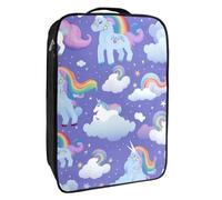 Borse per scarpe da viaggio per l'imballaggio,Borsa da viaggio per scarpe,unicorno arcobaleno bianco dei cartoni animati