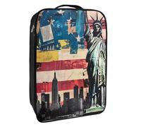Borse per scarpe da viaggio per l'imballaggio,Borsa da viaggio per scarpe,vintage bandiera americana statua della libertà