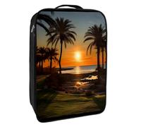 Borse per scarpe da viaggio per l'imballaggio,Borsa da viaggio per scarpe,vista sulla terraferma dell'erba del tramonto della spiaggia