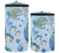 Borse per scarpe per lavatrice Borsa da ginnastica per lavatrice 2 pezzi Borsa per biancheria da ginnastica Borsa per lavatrice Scarpe Borsa per lavatrice Carino modello acquerello Tartarughe marine