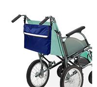 Borse per sedia a rotelle per schienale con nastro riflettente, borsa da viaggio - Borsa e tasche accessibili al camminatore, per anziani, handicap(Blue)