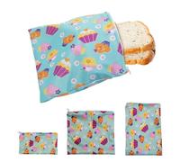 Borse Per Snack Di Stoffa - 3 Pezzi Di Dimora Per La Casa Con Cerniera, Borse Per Snack In Tessuto Portatile | Borse Da Sandwich Per La Lavastoviglie Riutilizzabili, Borse Con Cerniera Snack Eco -adat