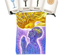 Borse Per Tarocchi E Sacchetti, Portamazzo Tarocchi Oracle in Velluto, Custodia Vintage Streghe Con Design Gradevole Per Bambini Halloween Lettura Gioielli Trucco