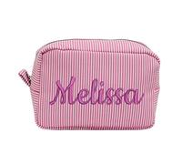 Borse per trucchi personalizzate con ricamo per donna,Pochette per trucchi personalizzate con nome,Borse per trucchi da viaggio portatili da regalare a damigelle, spose e amiche