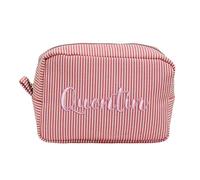 Borse per trucchi personalizzate con ricamo per donna,Pochette per trucchi personalizzate con nome,Borse per trucchi da viaggio portatili da regalare a damigelle, spose e amiche