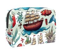 Borse per trucco da donna,Borsa da toilette per uomo,Borsa cosmetica da viaggio, R11e2di4nui, 7.3x3x5.1 in, Alla moda