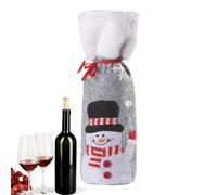 Borse per Vino in Tessuto Natalizio Decorazione Riutilizzabile per le Feste | Borse per Bottiglie di Vino Natalizie Per Matrimoni Compleanni Viaggi Capodanno e Raduni Familiari