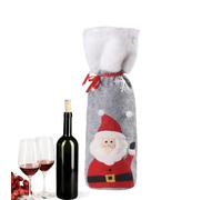 Borse per Vino in Tessuto Natalizio Decorazione Riutilizzabile per le Feste | Borse per Bottiglie di Vino Natalizie Per Matrimoni Compleanni Viaggi Capodanno e Raduni Familiari