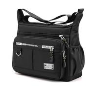 Borse Petto Borsa Crossbody Zaino Spalla Monospalla Nero Marsupio Zainetto Piccolo Sling Bag Borsello a Tracolla per Uomo Viaggio Camminare Trekking