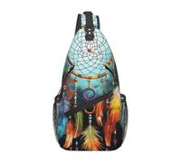 Borse Petto Geometric Marble Antifurto Borsello A Tracolla Poliestere Borsa Pettorale Per Viaggio Trekking Ciclismo 19X39Cm