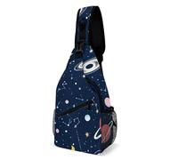 Borse Petto Space Galaxy Constellation Zodiac Starry Night Stars Multifunzionale Borsello A Tracolla Portatile Borsa Pettorale Per Palestra Outdoors Uso Quotidiano 19X39Cm
