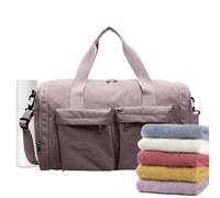 Borse pieghevoli da viaggio | Borsa da viaggio pieghevole portatile | bagaglio a mano con maniglie per ospedale sport escursionismo weekend aereo campeggio lavoro, Rosa, Consulte la descripción