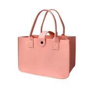 Borse pieghevoli di stoccaggio dell'acquirente di grande capacità dei sacchetti della spesa del feltro per la spesa ed il viaggio con le maniglie rinforzate, rosa, 30*20*18cm