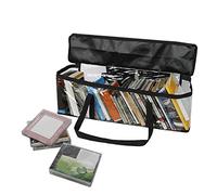Borse Porta Portatile per CD, 61 x 22 x 14 cm Custodia per DVD Resistente Acqua Trasparente di Grande Capacità Custodia per Trasporto Portatile per CD, Album, Videogiochi, Libri