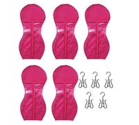 Borse Portaoggetti Per Parrucche Con Gancio, 5 Pezzi Borse Portaoggetti Per Parrucche In Tessuto Non Tessuto A Forma Di Clessidra Con Ganci, Borse Portaoggetti Antipolvere Per Extension