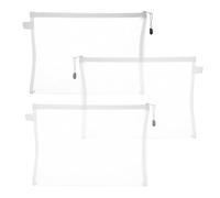 Borse portaoggetti per puzzle, portaoggetti per giochi da tavolo - Borse a per riporre puzzle - Custodia multiuso extra large da 3 pezzi, borse in nylon trasparente con cerniera per materiale scolasti