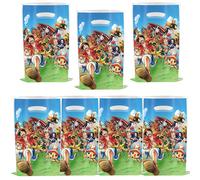 Borse regalo dell'anime One Piece - Buste per omaggi di festa premium con effetto perla e design dei Pirati della Ciurma del Cappello di Paglia (Zoro, Sanji) | Decorazioni a tema Grand Line per feste