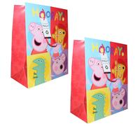 Borse Regalo Peppa Pig Con Etichetta 33Cm X 25.5Cm Confezione Da 2