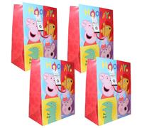 Borse Regalo Peppa Pig Con Etichetta 33cm X 25.5cm Confezione Da 4