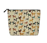 Borse riutilizzabili della stampa dei cani del segugio dello spuntino, borsa da toilette di viaggio di grande capacità, borse di trucco con la chiusura lampo