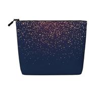 Borse riutilizzabili della stampa del cielo blu navy dello spuntino e delle stelle, borsa da toilette di viaggio di grande capacità, borse di trucco con la chiusura lampo