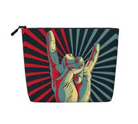 Borse riutilizzabili della stampa del rotolo e della roccia dello spuntino, borsa da toilette di viaggio di grande capacità, borse di trucco con la chiusura lampo