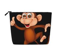 Borse riutilizzabili della stampa della scimmia dello spuntino, borsa da toilette di viaggio di grande capacità, borse di trucco con la chiusura lampo