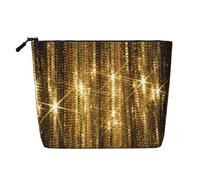 Borse riutilizzabili della stampa della scintilla dello scintillio dell'oro dello spuntino, borsa di toilette di viaggio di grande capacità, borse di trucco con la chiusura