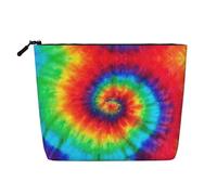 Borse riutilizzabili della stampa dell'arcobaleno della tintura del legame dello spuntino, borsa da toilette di viaggio di grande capacità, borse di trucco con la chiusura lampo