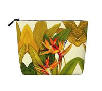 Borse riutilizzabili della stampa dell'uccello tropicale del paradiso dello spuntino, borsa da toilette di viaggio di grande capacità, borse di trucco con la chiusura lampo