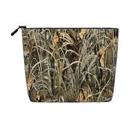 Borse riutilizzabili della stampa di giallo & verde di camuffamento dello spuntino, borsa da toeletta di viaggio di grande capacità, borse di trucco con la chiusura lampo