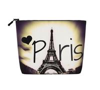 Borse riutilizzabili della stampa di Parigi della Torre Eiffel dello spuntino, borsa da toilette di viaggio di grande capacità, borse di trucco con la chiusura lampo