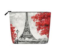 Borse riutilizzabili della stampa di Parigi dello spuntino, borsa da toilette di viaggio di grande capacità, borse di trucco con la chiusura lampo