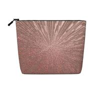 Borse riutilizzabili della stampa di rosa dell'oro di rosa dello spuntino, borsa da toilette di viaggio di grande capacità, borse di trucco con la chiusura lampo