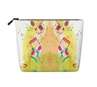 Borse riutilizzabili della stampa di tema di musica astratta dello spuntino, borsa da toilette di viaggio di grande capacità, borse di trucco con la chiusura lampo