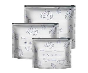 Borse riutilizzabili per alimenti - Sacchetti ermetici con chiusura zip, per conservazione degli alimenti, 30 pezzi per alimenti congelati, dispensa pranzo e artigianato, strumenti dolci snack